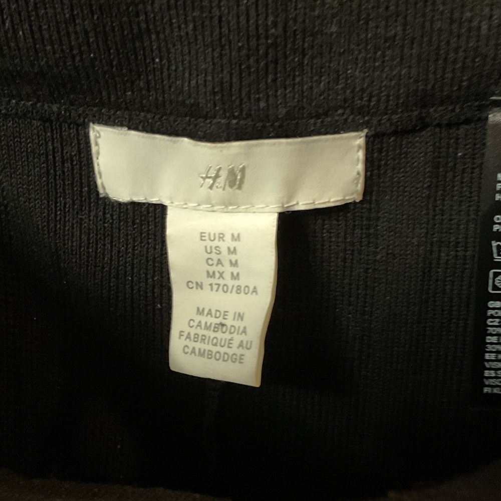Black Ribbed Pants - Picture 3 of 3